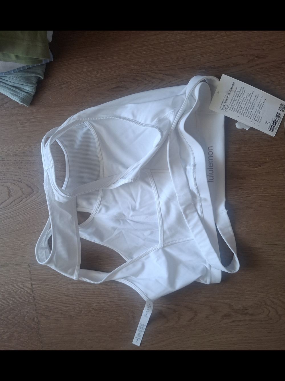lululemon athletica White Ambition  Cropped Tank